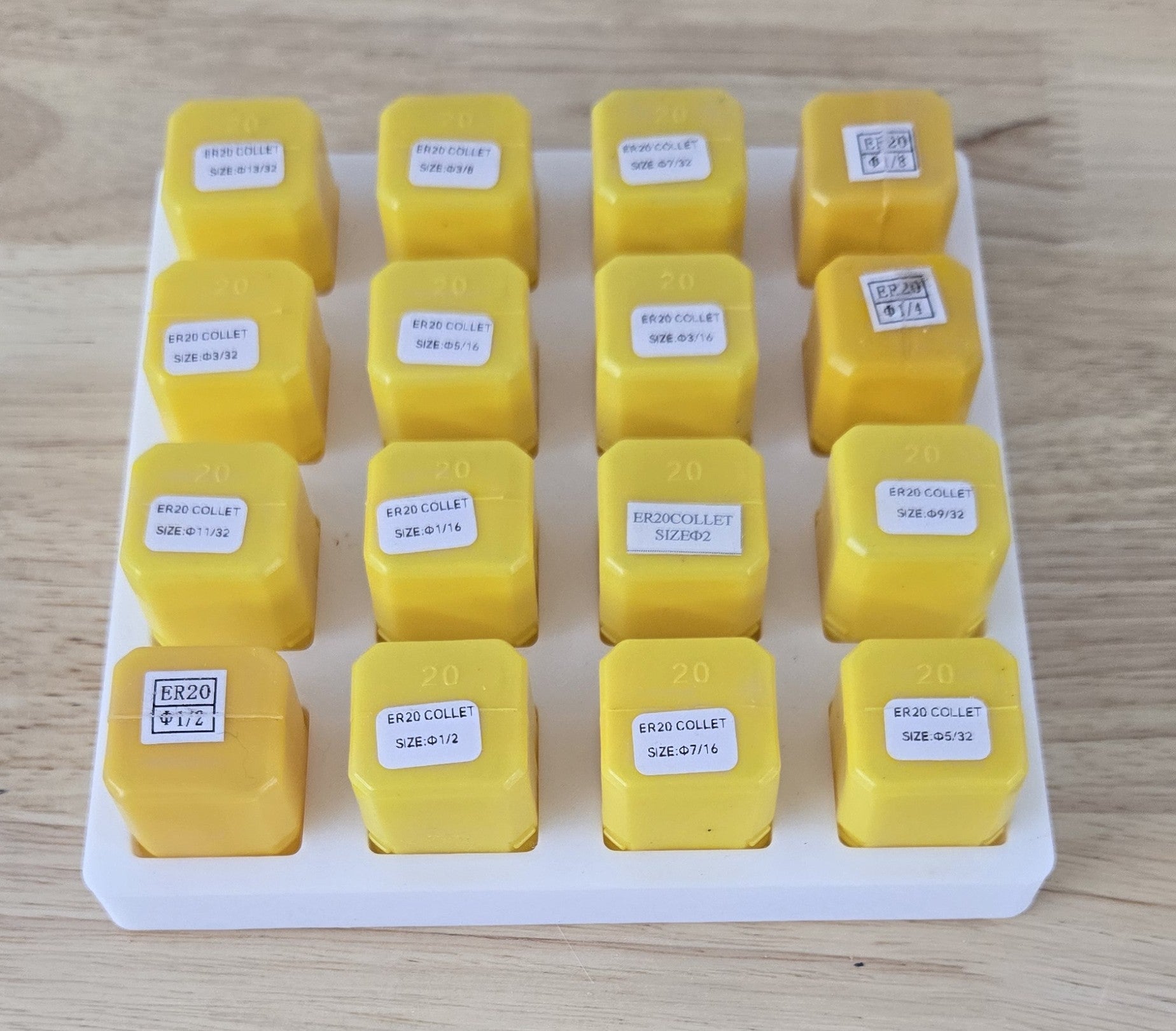 ER20 collet organizer w/case